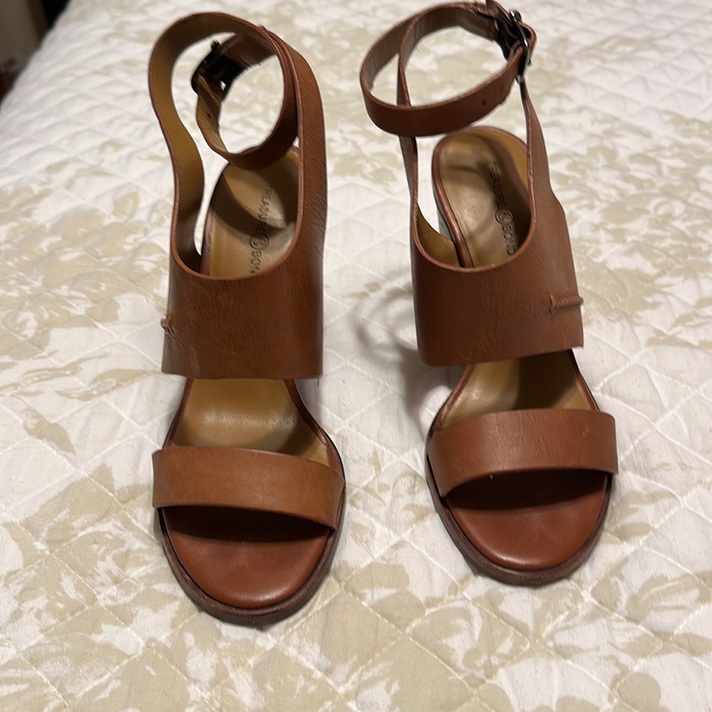Double strap once worn treasure bond 3” heel sandal
